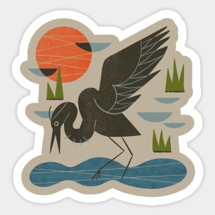 Happy Heron Sticker